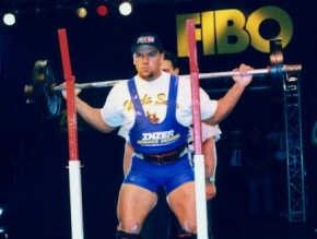 korte atleta Stephan Korte durante lo squat